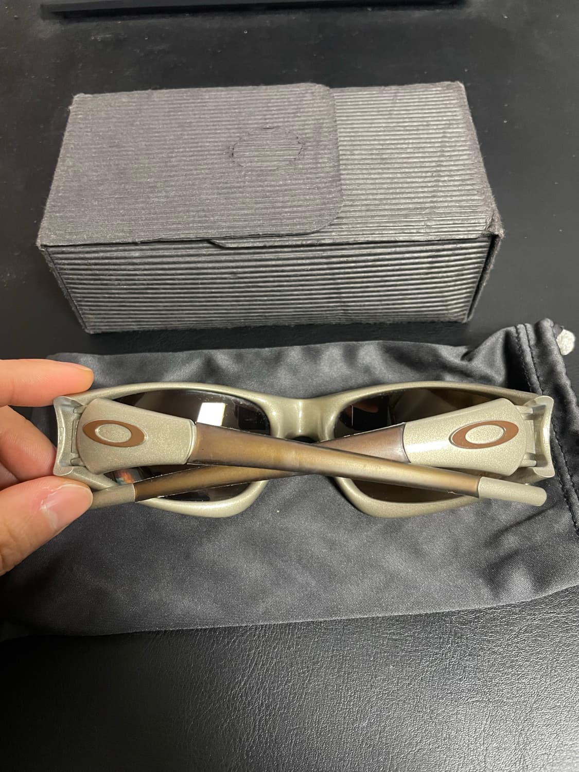 빈티지 오클리 스트레이트 자켓 1996 메탈릭 샌드/골드 상품이미지2