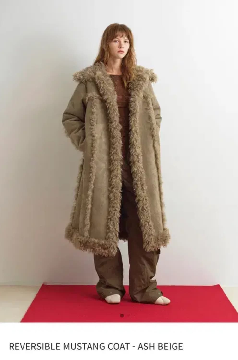 (구해요)아옵트 reversible mustang coat 애쉬베이지 상품이미지1