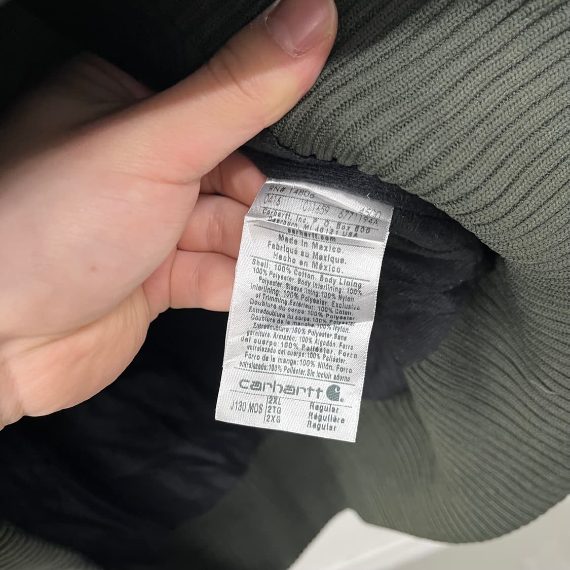 칼하트 후드 워크 자켓 카키 남/XXL 상품이미지7