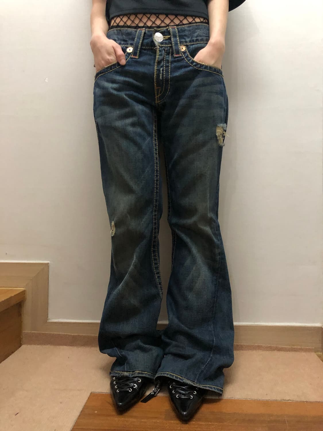 빈티지 트루릴리젼 데님 워싱 팬츠 상품이미지8