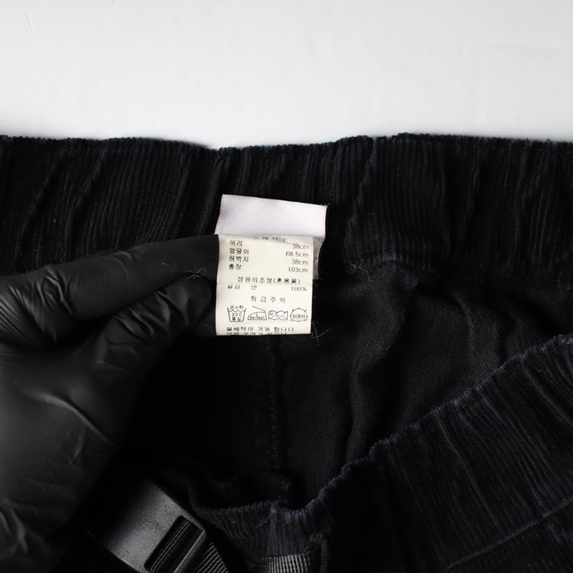 미니멀프로젝트 블랙 코듀로이 밴딩 팬츠 L 상품이미지7