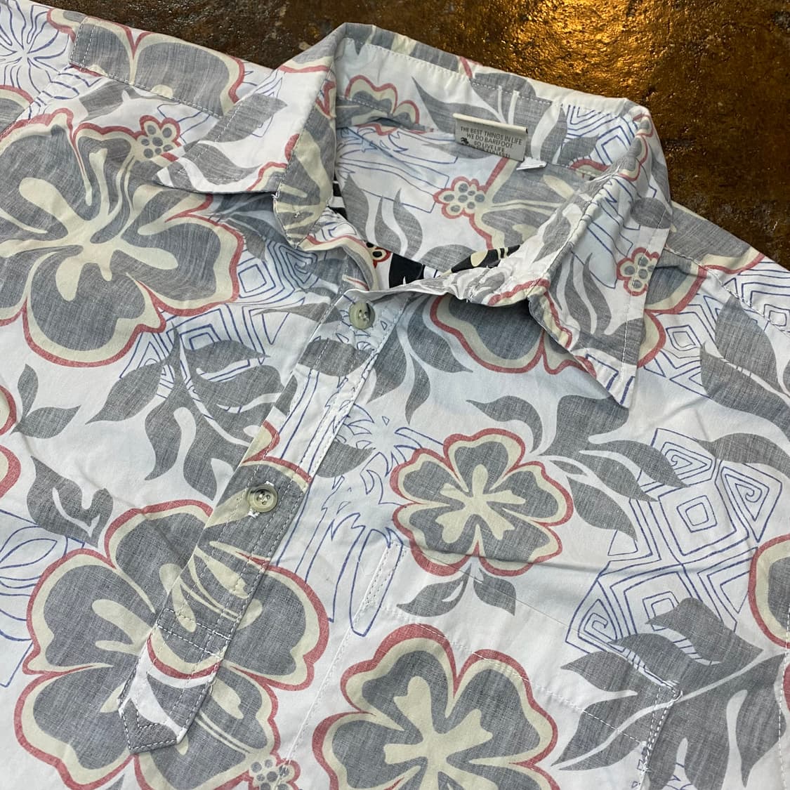 빈티지 플라워 반팔 풀오버 셔츠 상품이미지2