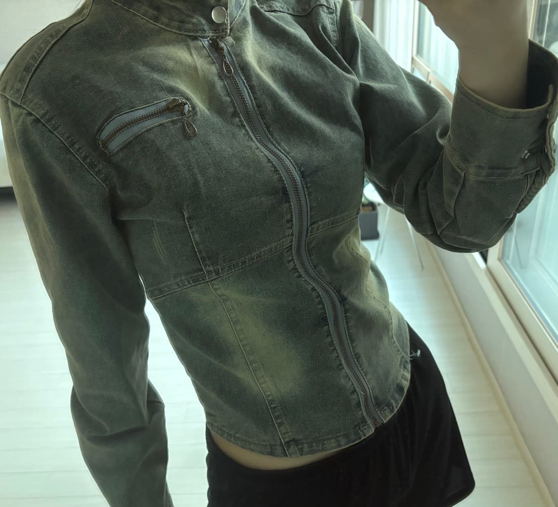 다크 슬림핏 데님자켓 상품이미지1