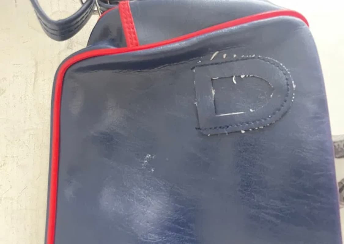 Navy red leather mini cross bag 상품이미지6