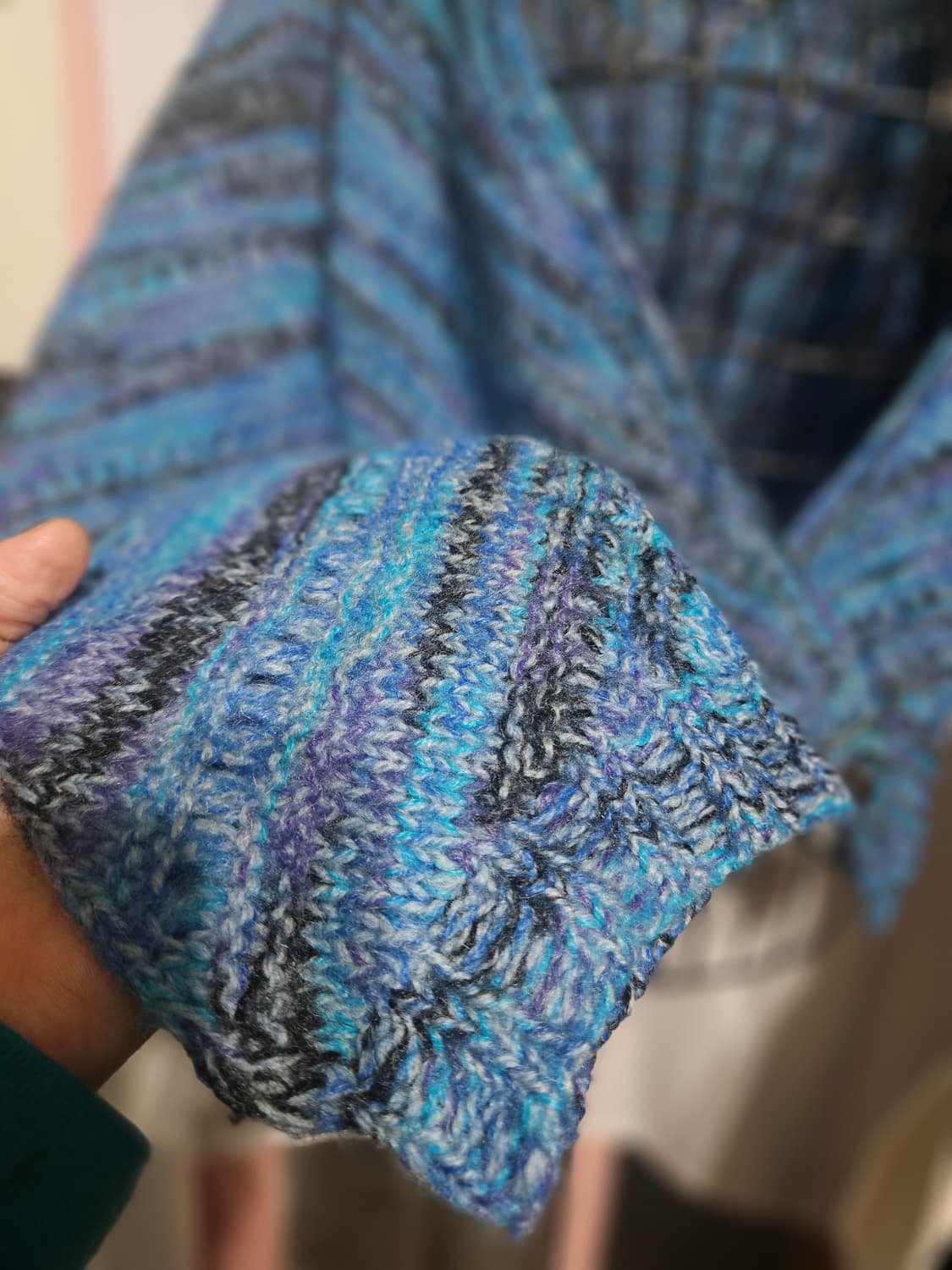 믹스컬러 니트 가디건 상품이미지2