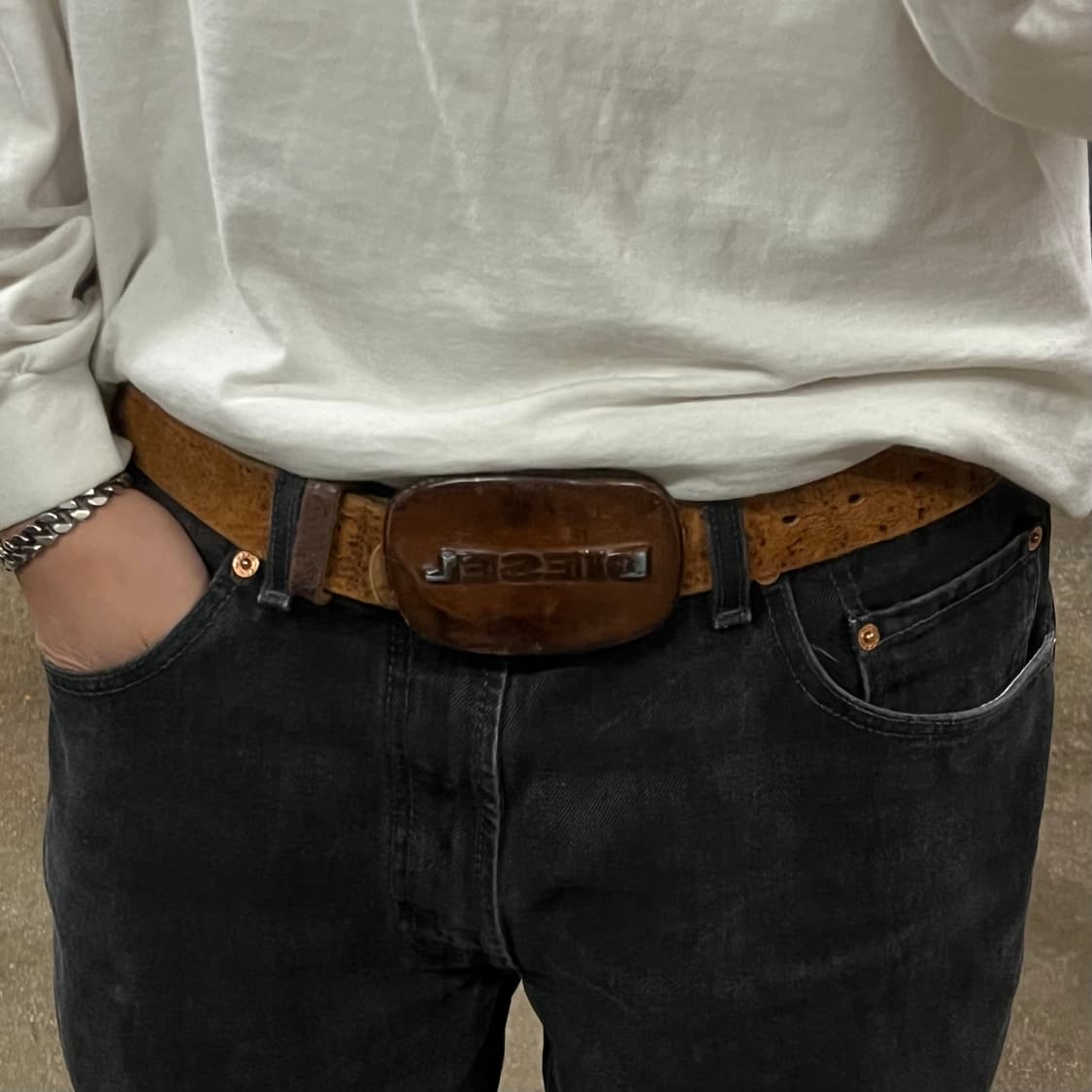 디젤 레더 버클 벨트 (~31“) 상품이미지5