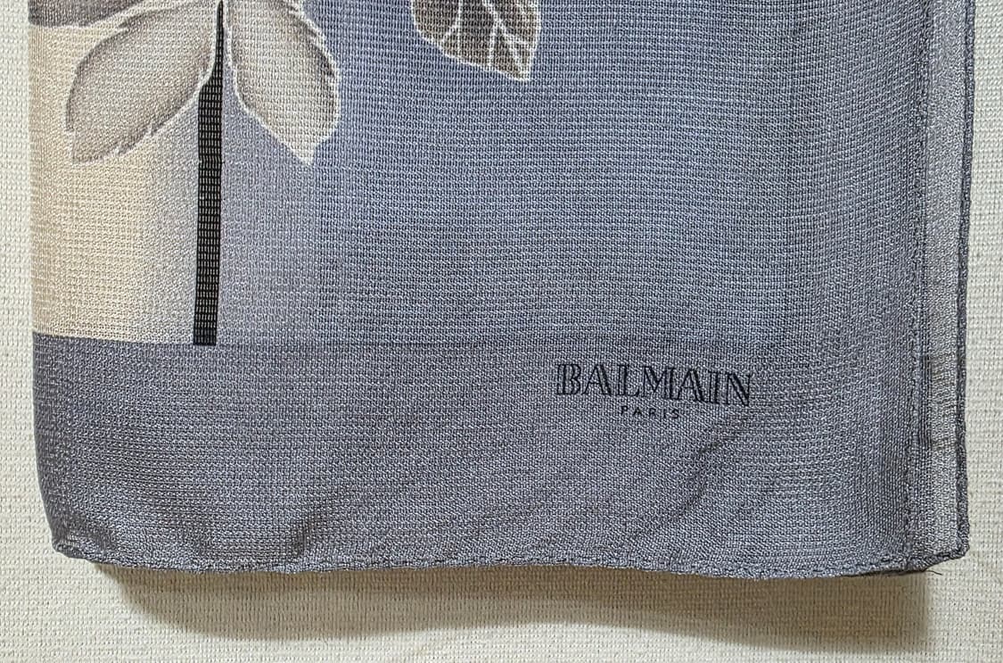 발망(BALMAIN) 빈티지 실크 100% 롱 스카프 상품이미지5
