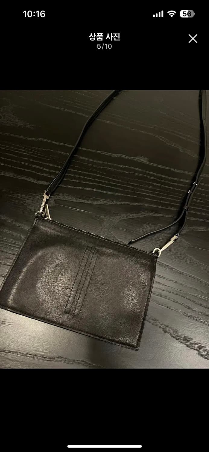 릭오웬스 블랙 소가죽 클럽 파우치백 숄더백 크로스백 RICK OWENS 상품이미지5