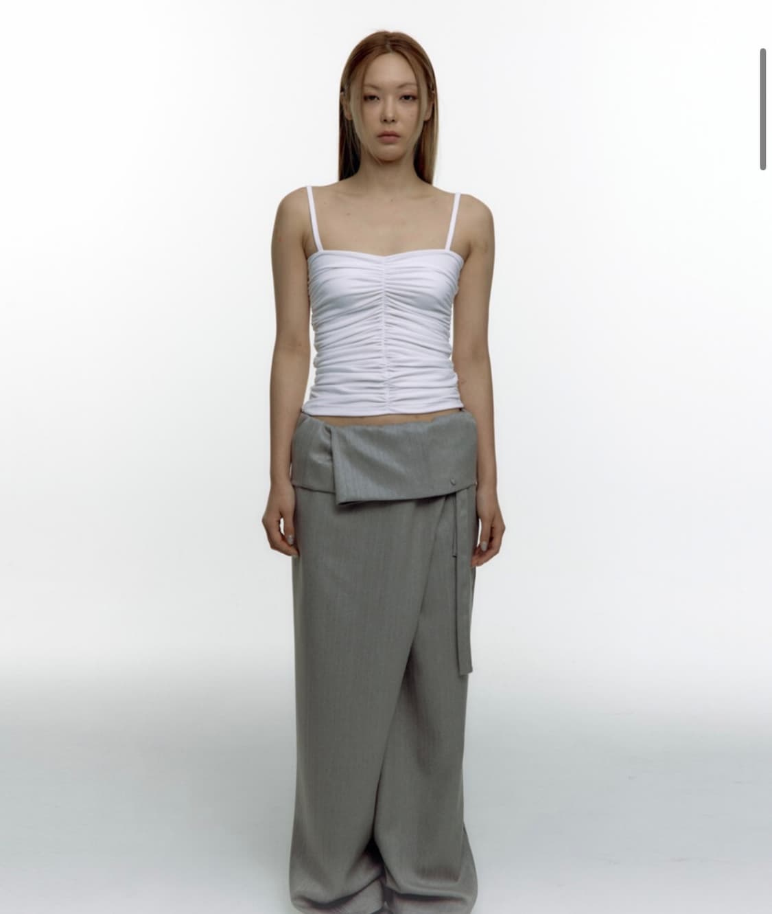 카시코 셔링 슬리브리스 블랙 상품이미지3