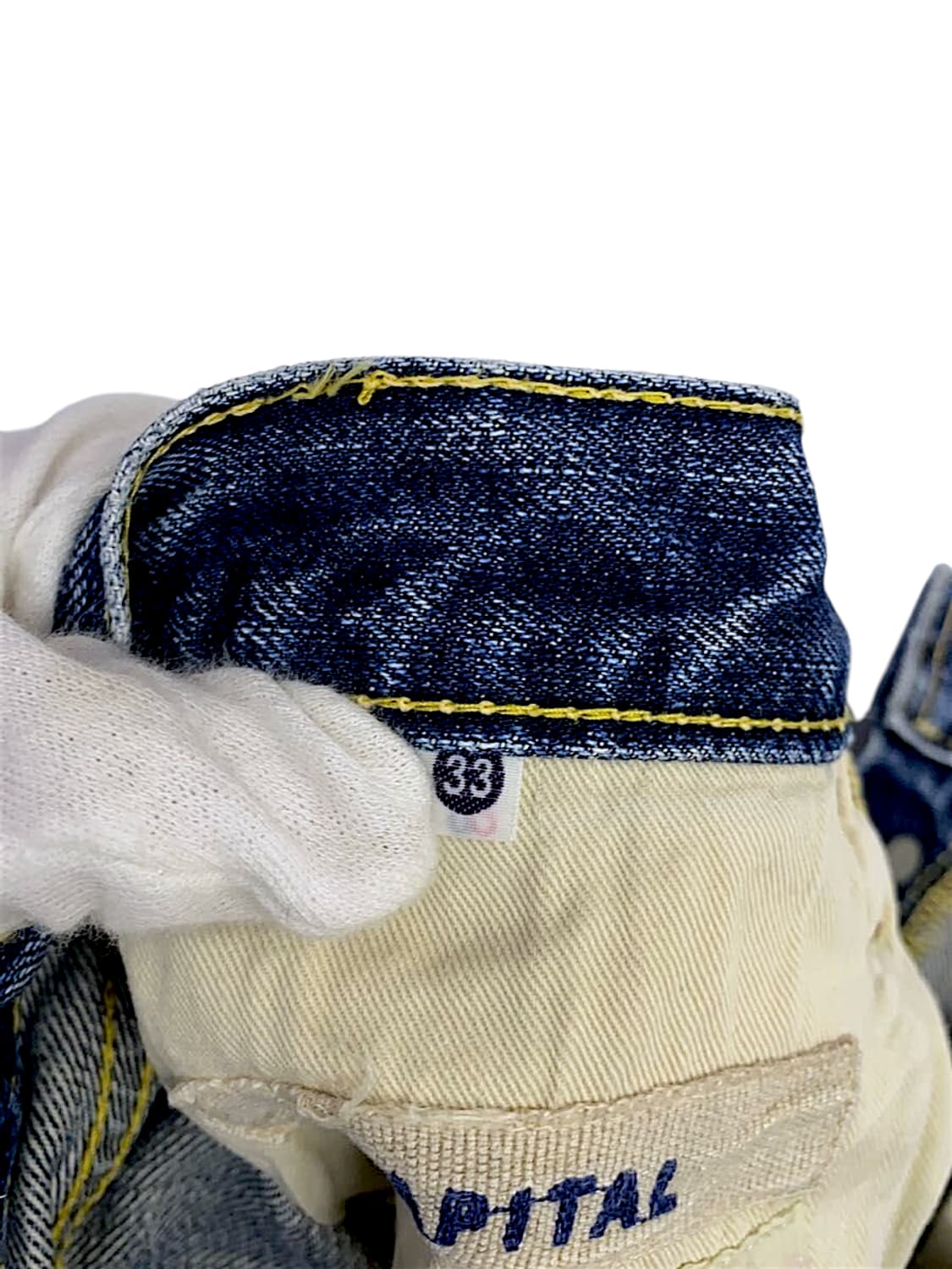 캐피탈 빈티지 워시드 가공 데님 팬츠 상품이미지5