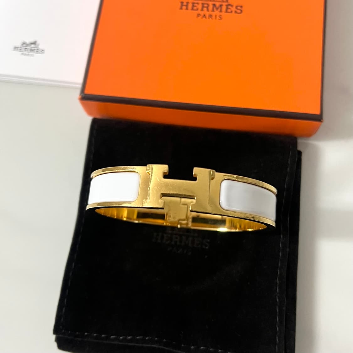 [A급/정품] 에르메스 클릭아슈 팔찌 화이트 골드 PM 상품이미지2