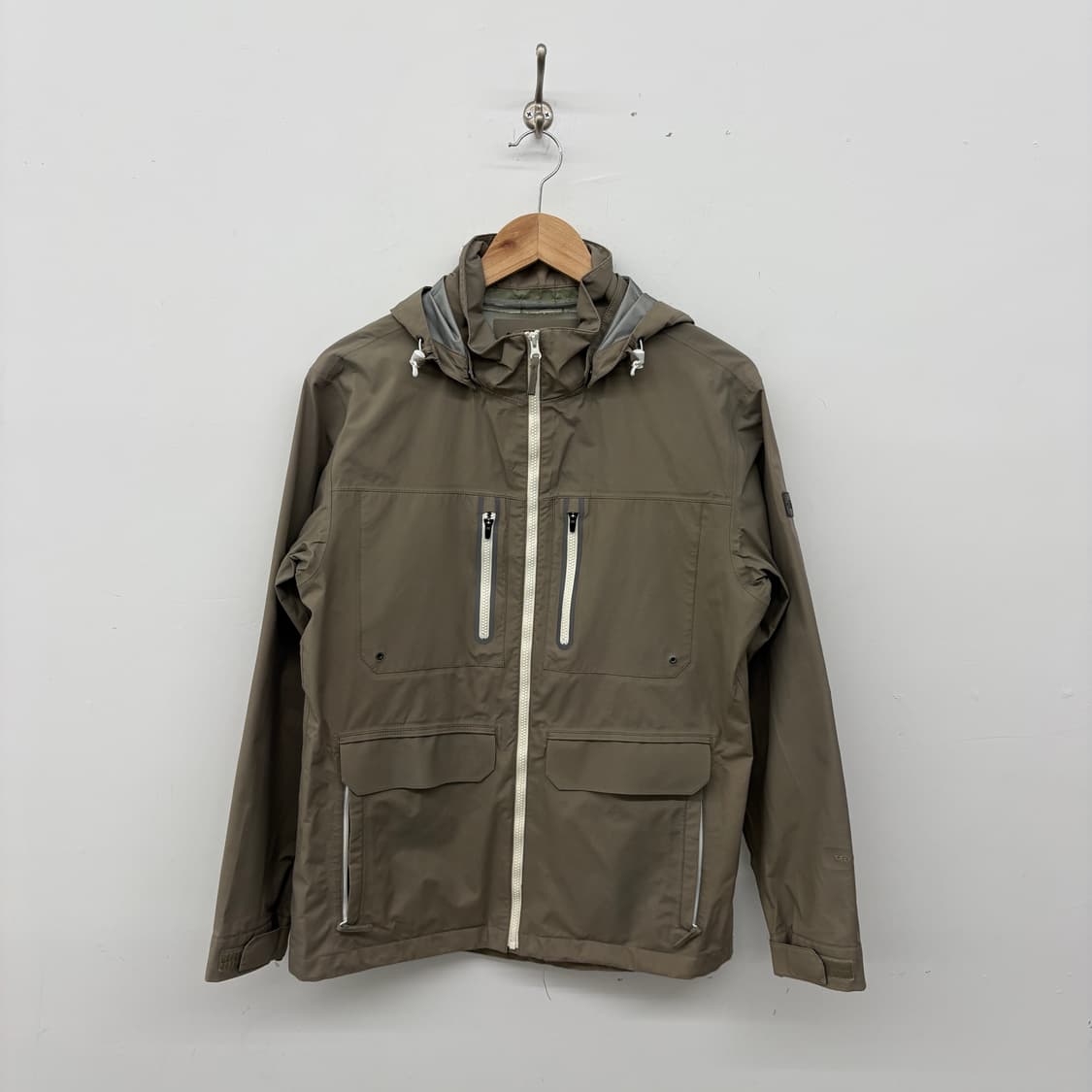 노스페이스 카키색 후드 바람막이 자켓 남성S 상품이미지1