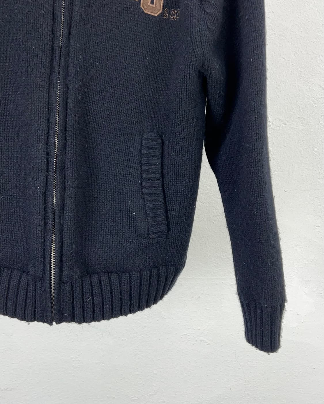 리바이스 블랙 스웨이드 패치 모크 집업 울 자켓 상품이미지5