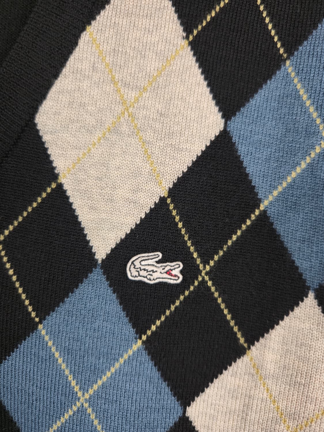 [무료배송]라코스테 105 남성 울100 아가일 니트 상품이미지3