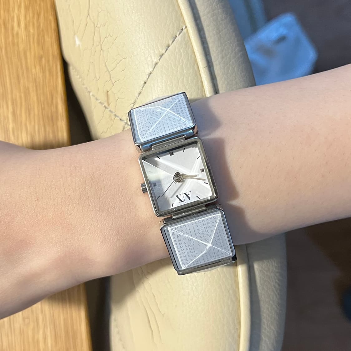 [유일매물] A|X 알마니 익스체인지 메탈 시계 사각 프레임 상품이미지2
