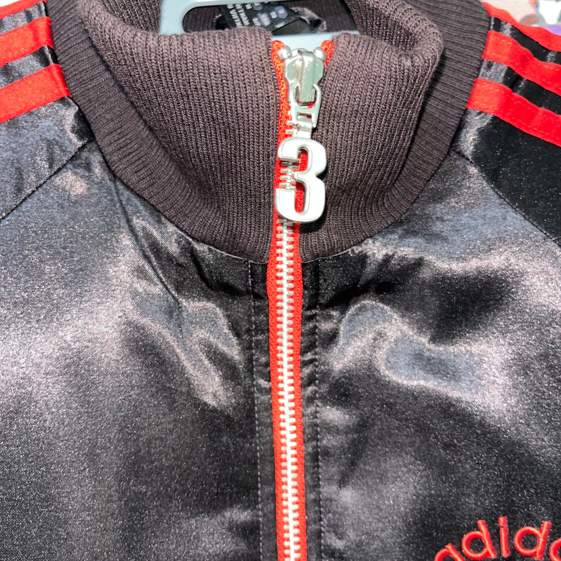 Adidas 아디다스 삼선 새틴 누빔 집업  상품이미지3