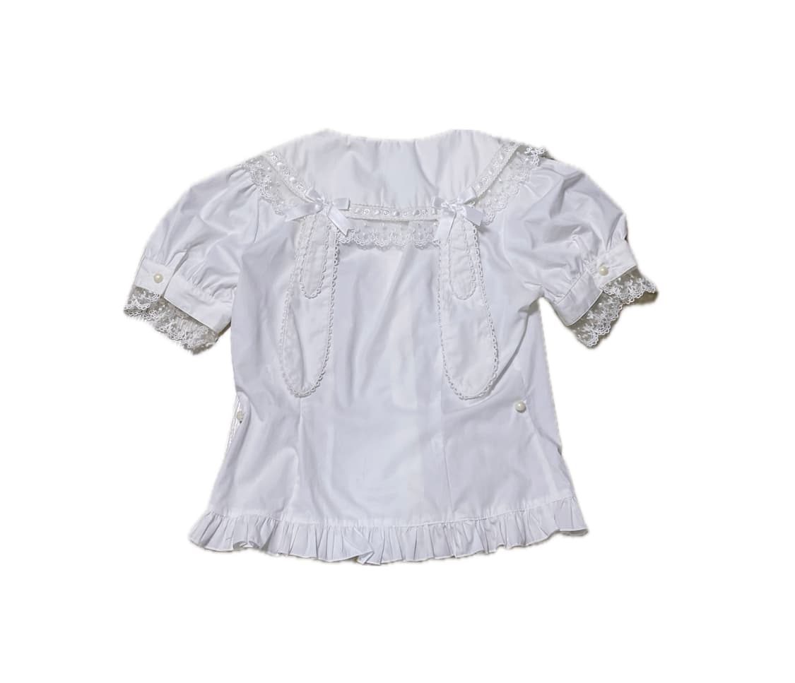 바디라인 우사미미 레이스 블라우스 상품이미지2