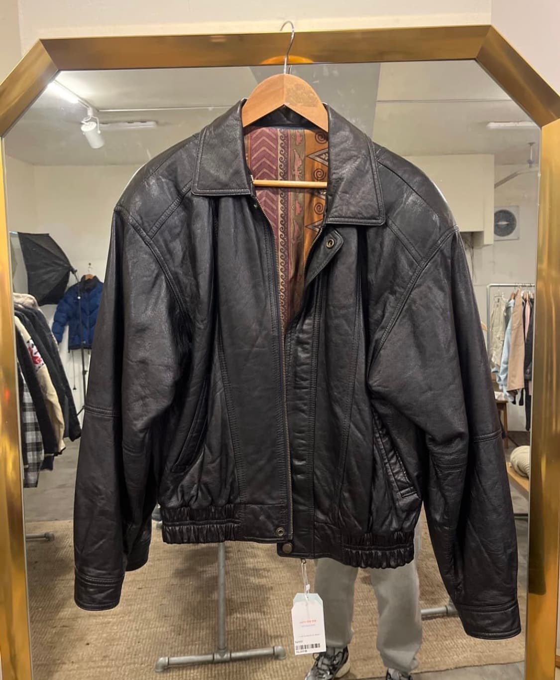 레더 봄버 자켓 상품이미지1