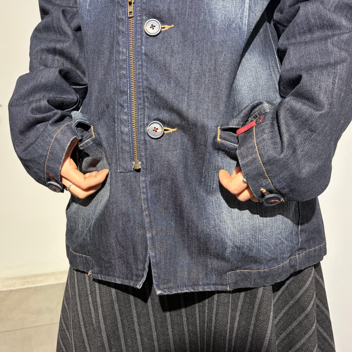 00s 리바이스 트라우스 투웨이 데님 라이더자켓 상품이미지4