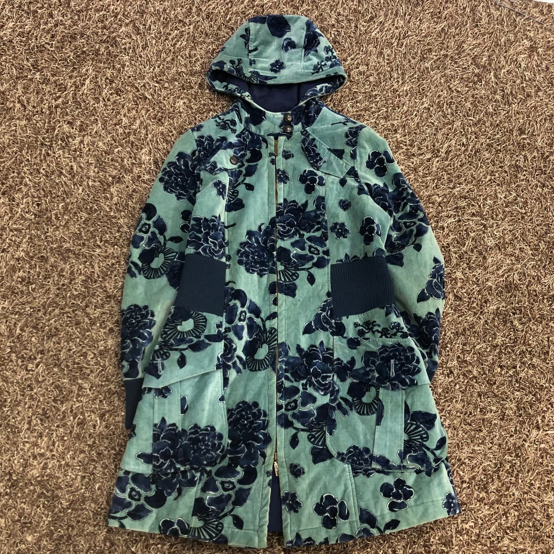 겐조 여성 플라워 후드 롱 자켓 상품이미지1