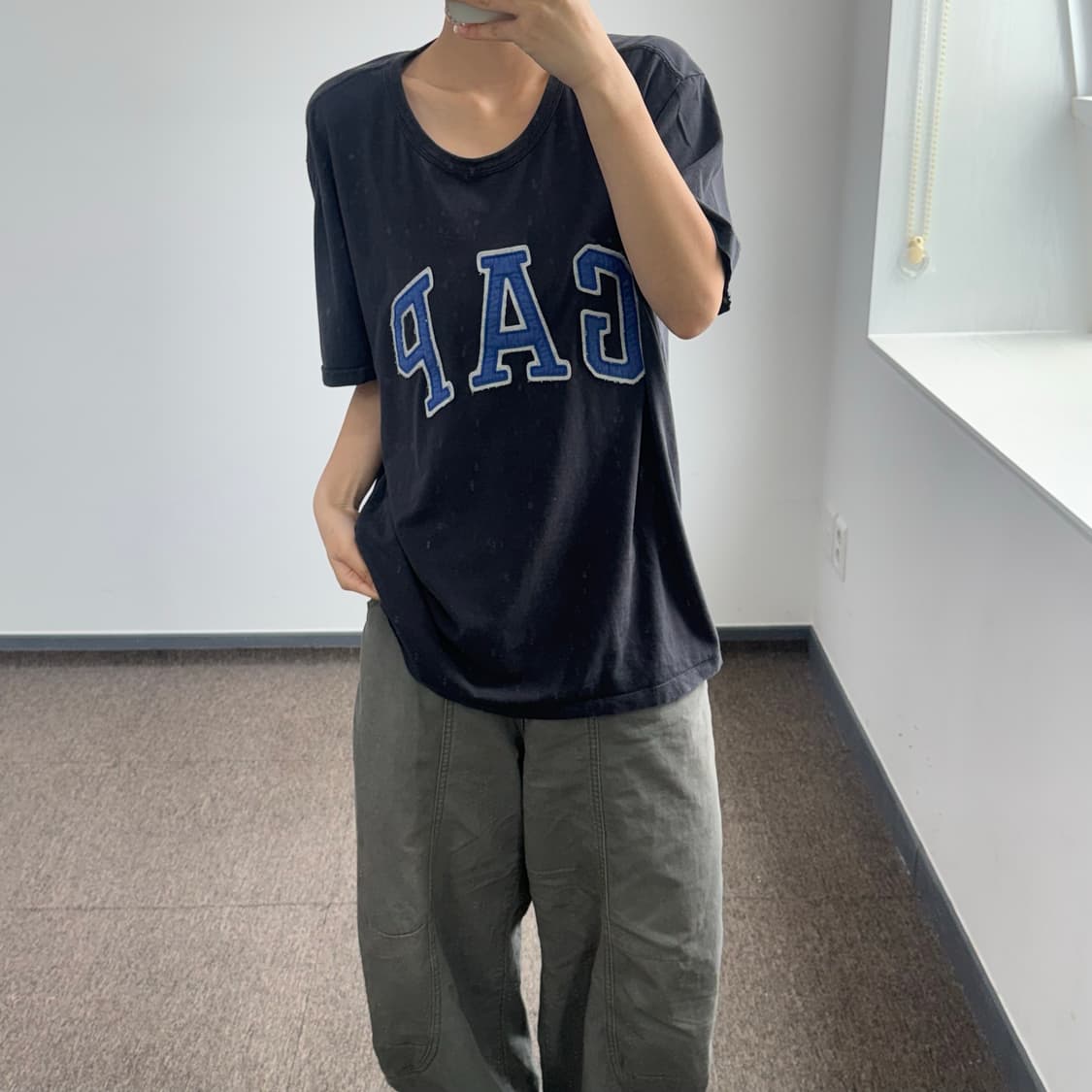 Gap 갭 블루 로고 블랙 반팔  상품이미지1