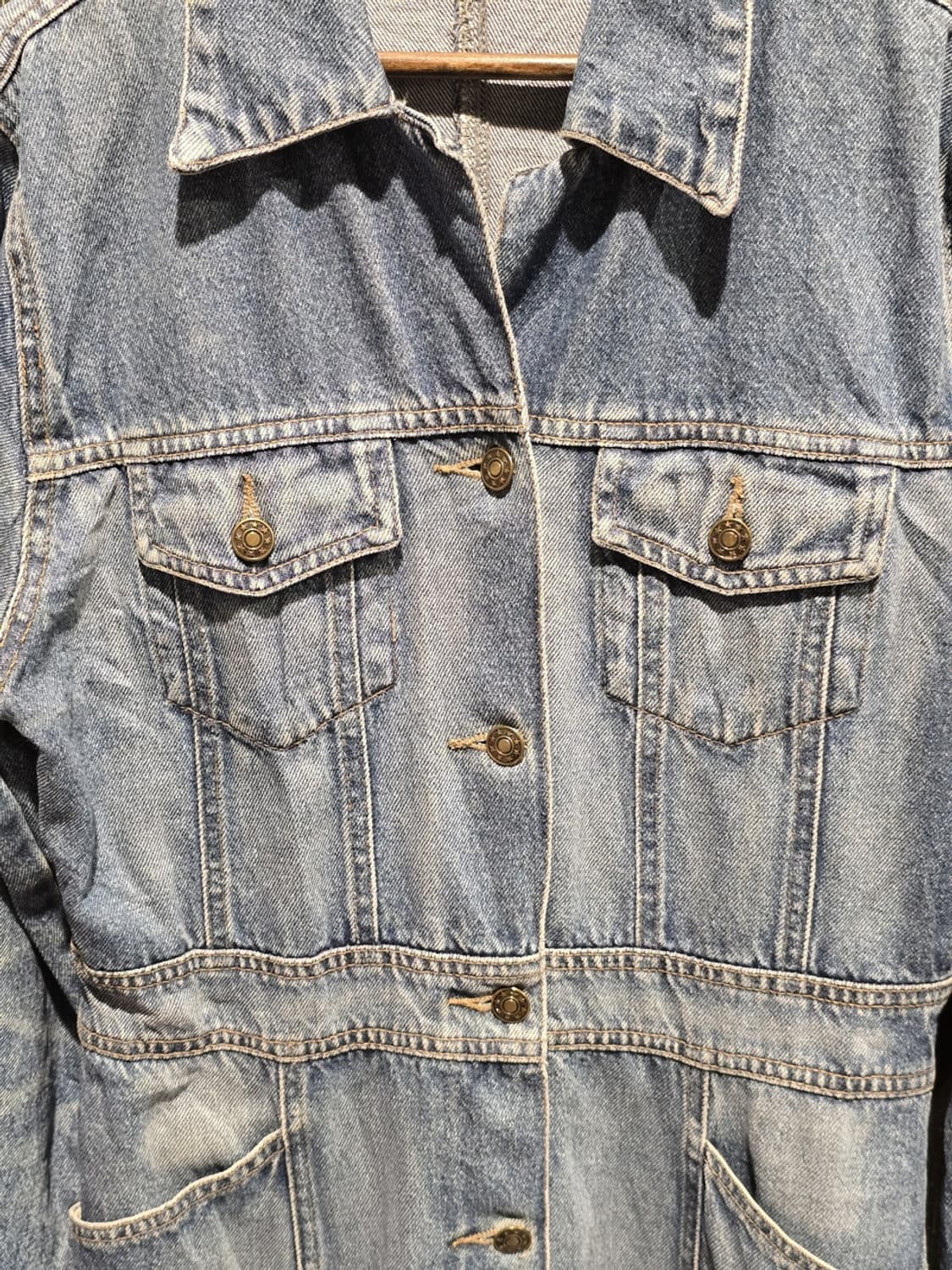 80s Light Wash Denim Long Jacket 상품이미지2
