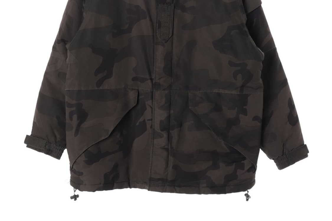 빈티지 다크 카모플라쥬 플리스 안감 자켓 XL 상품이미지5