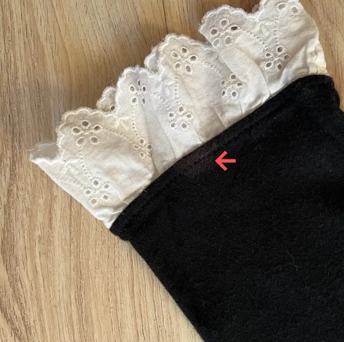 일본 MILK 레이스 카라 블랙 티셔츠 로리타 헤이세이 레트로 상품이미지4