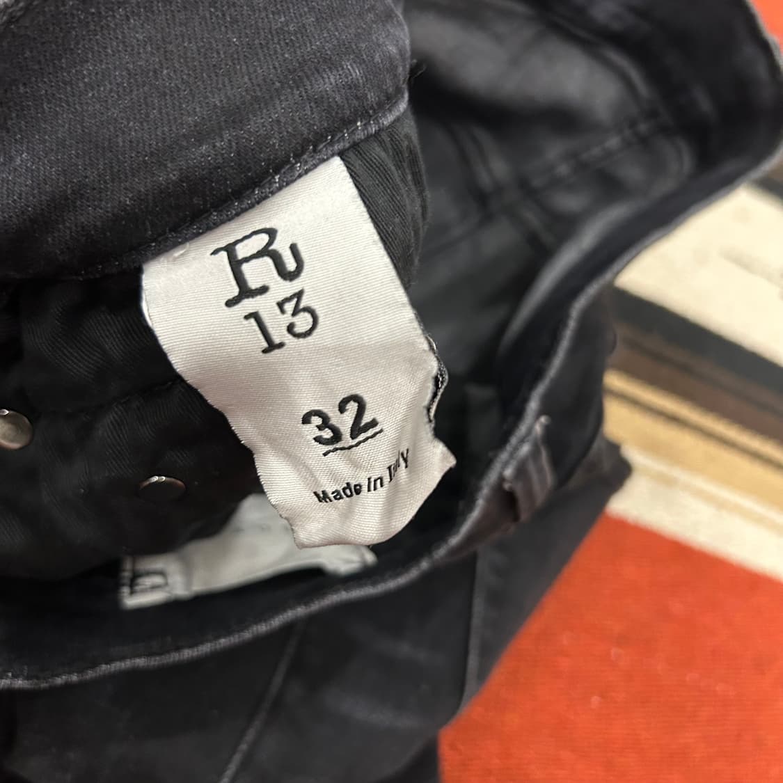 R13 블랙 데님팬츠 상품이미지5