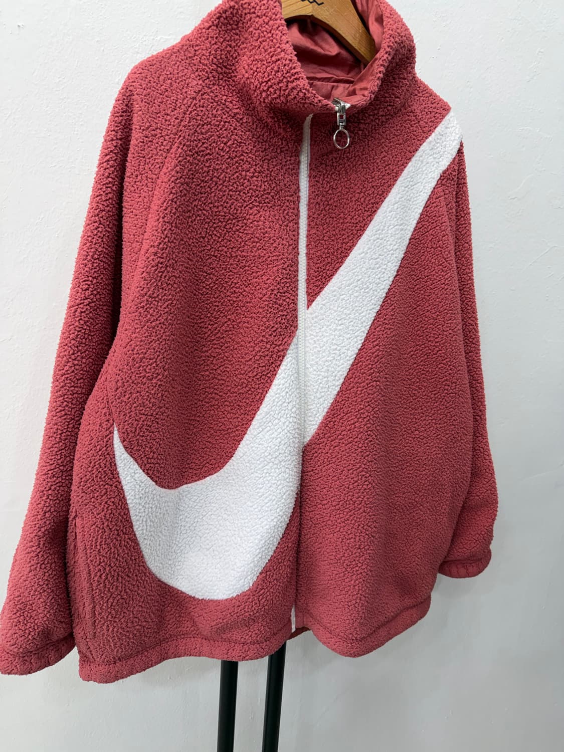 정품) 나이키 여성 쉐르파 리버시블 플리스 자켓 M 상품이미지2