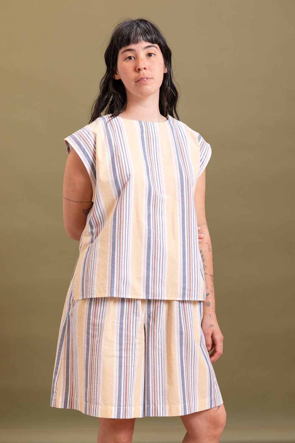 베이스레인지 baserange stave sleeveless, skirt 상품이미지1