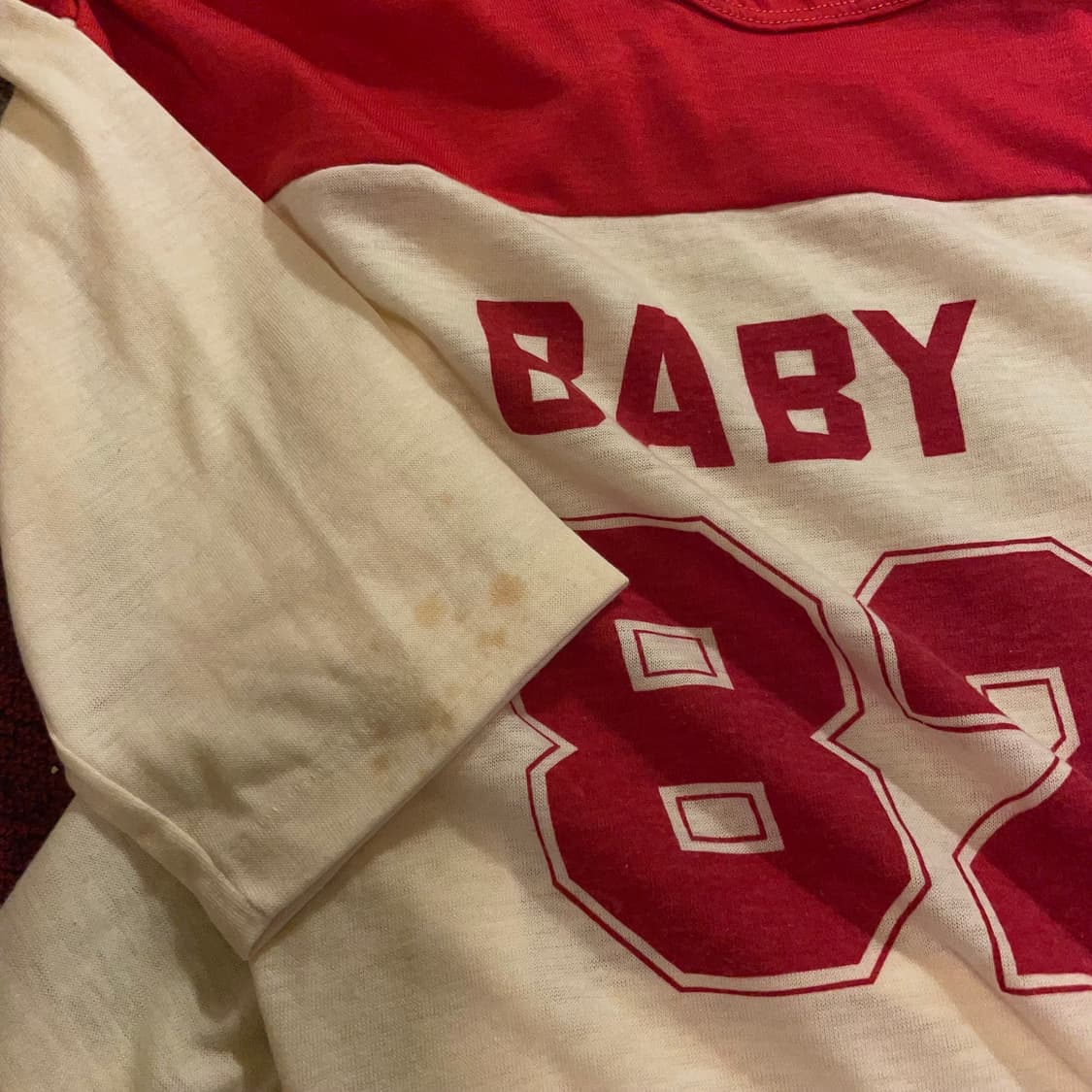 1980's Vintage BABY 82 Baseball Tee  상품이미지5