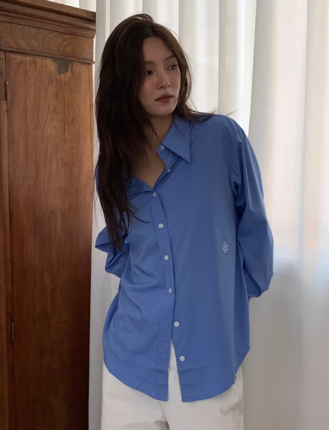 시티브리즈 링클 프리 베이직 셔츠(블루) 상품이미지2
