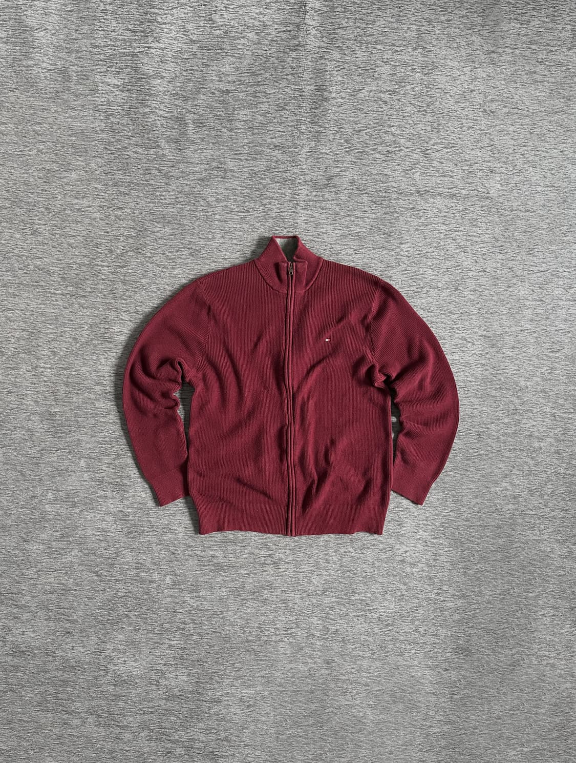 tommy hilfiger 버건디 코튼 스웨트 집업 상품이미지1