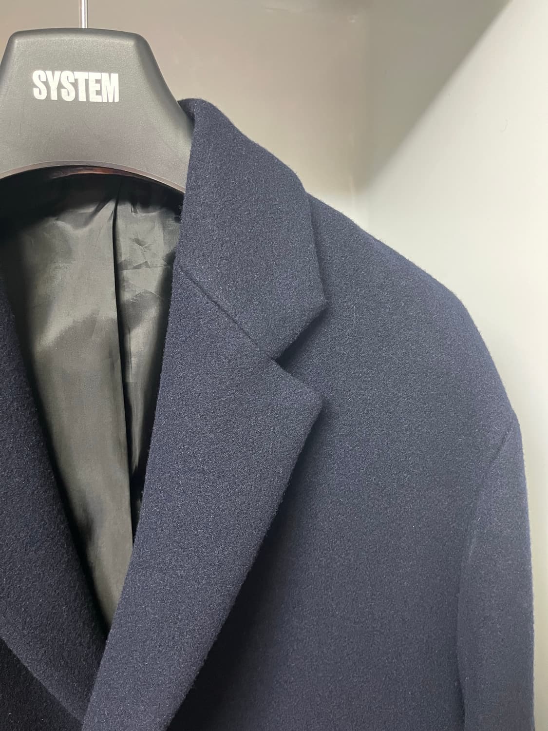 시스템옴므 다크네이버 더블 코트 100사이즈 상품이미지3