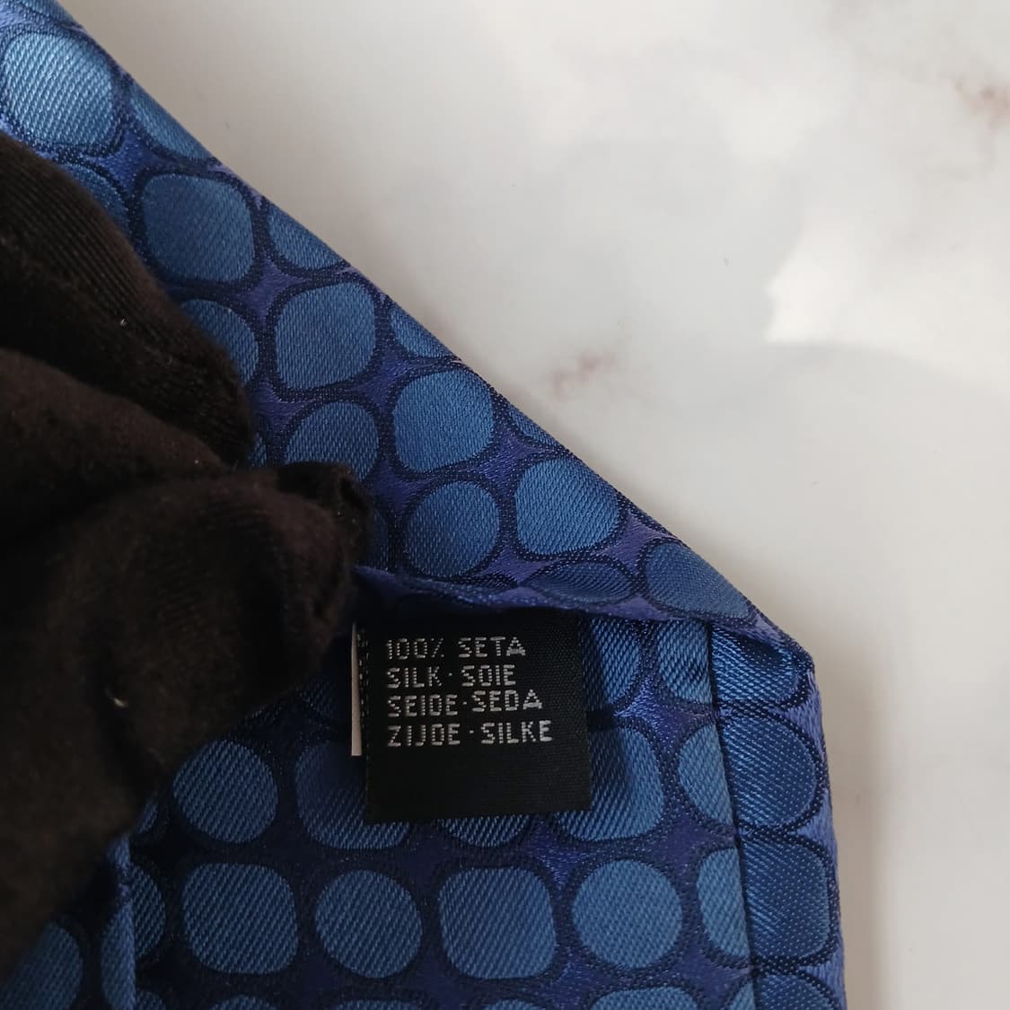 메트로시티 실크 블루 패턴 넥타이 9.1cm A등급 A19696 상품이미지6