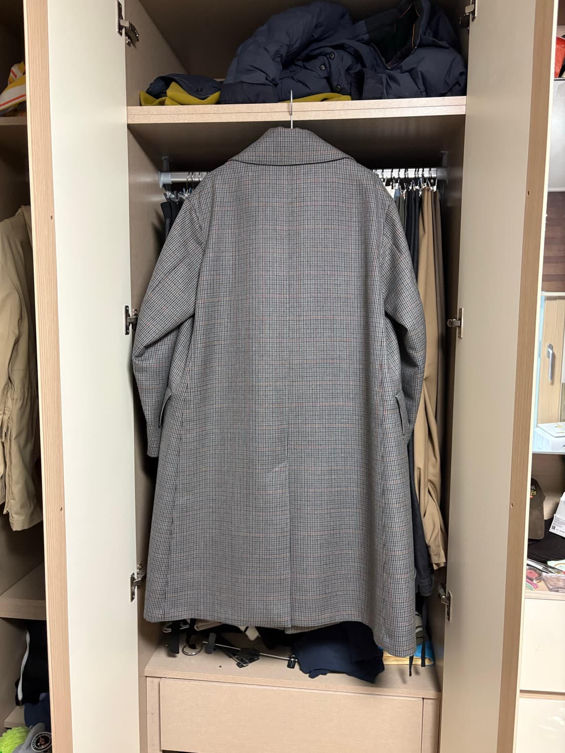 오라리 더블페이스 체크 코트 상품이미지2