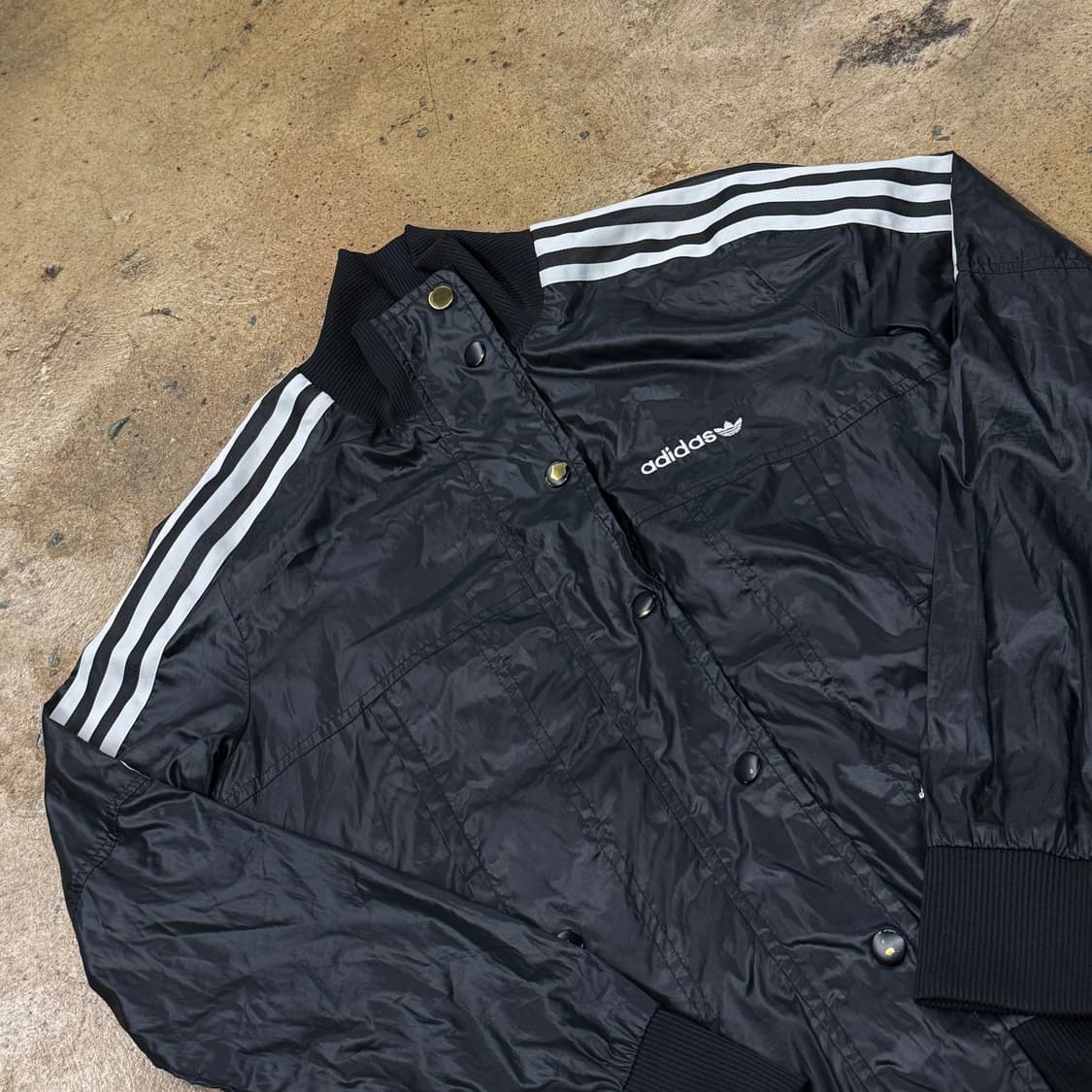 [정품/85] 아디다스 블랙 3선 바람막이 자켓 b15 상품이미지1