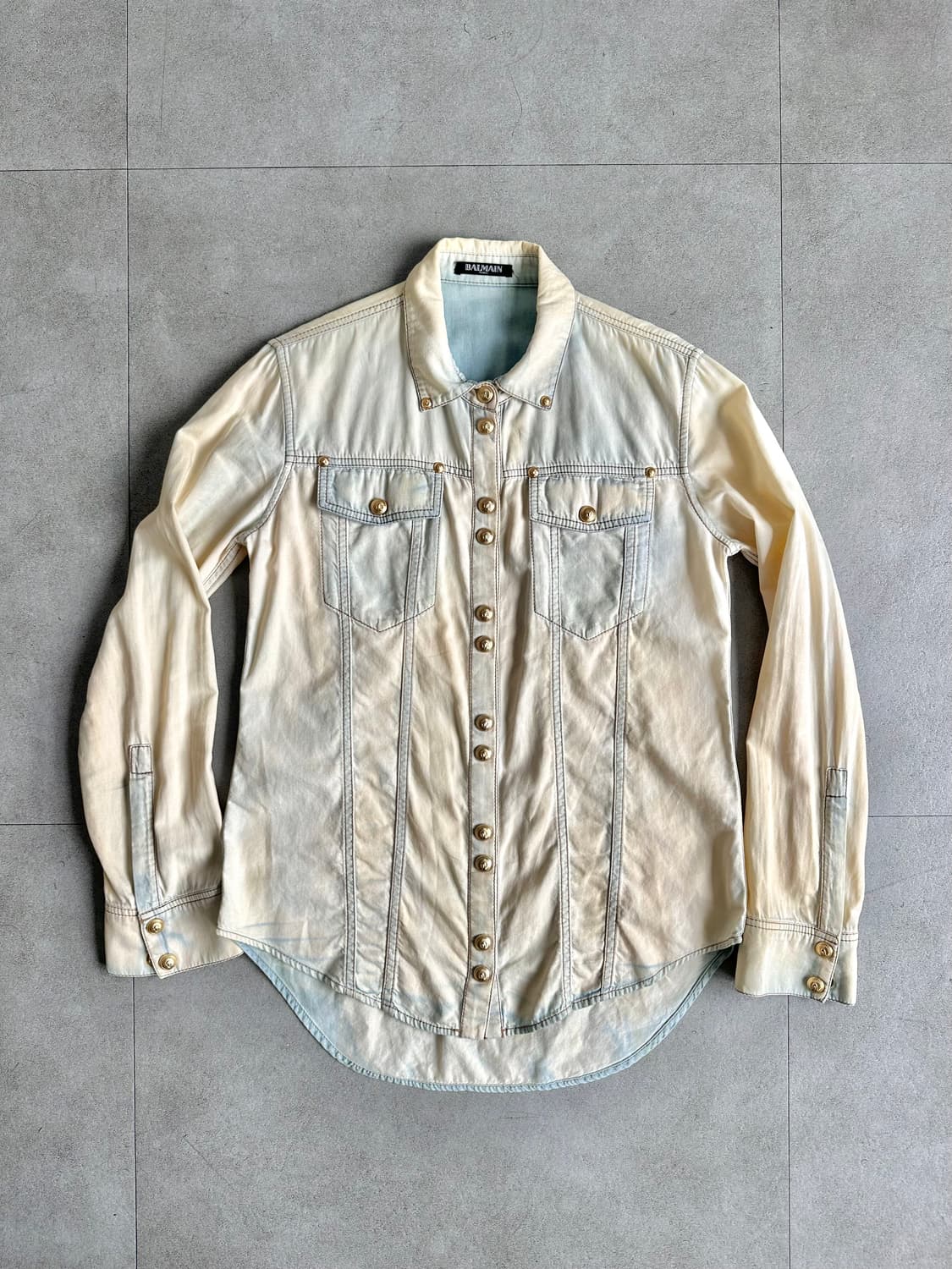 발망 아카이브 블리치 데님 셔츠 상품이미지2