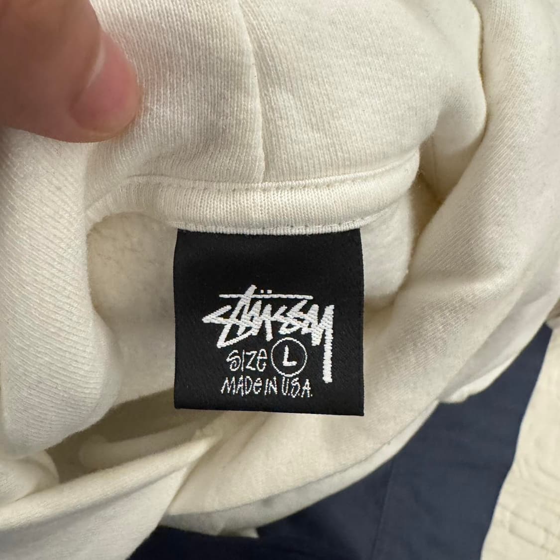 스투시 x 아워레가시 드롭 쉐도우 피그먼트 다이드 후드티 내츄럴 상품이미지4