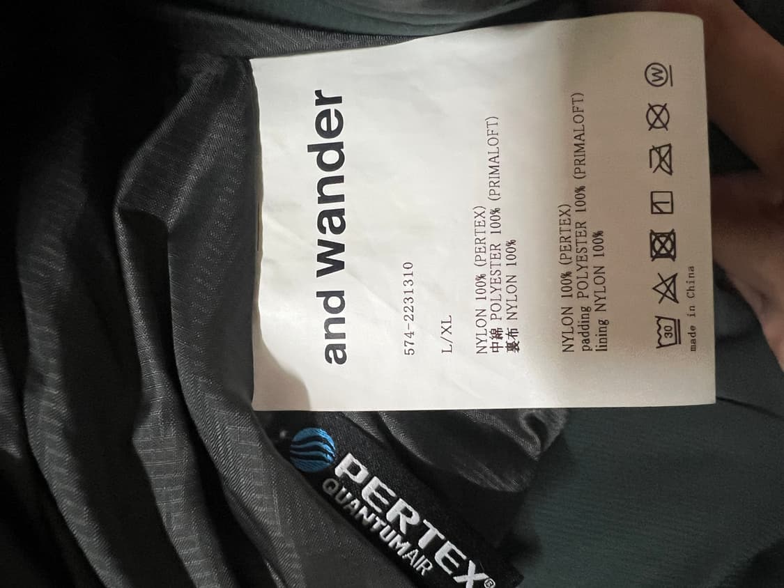 앤드원더 and wander 탑 플리스 코트 세이지 그린 L/XL 상품이미지3