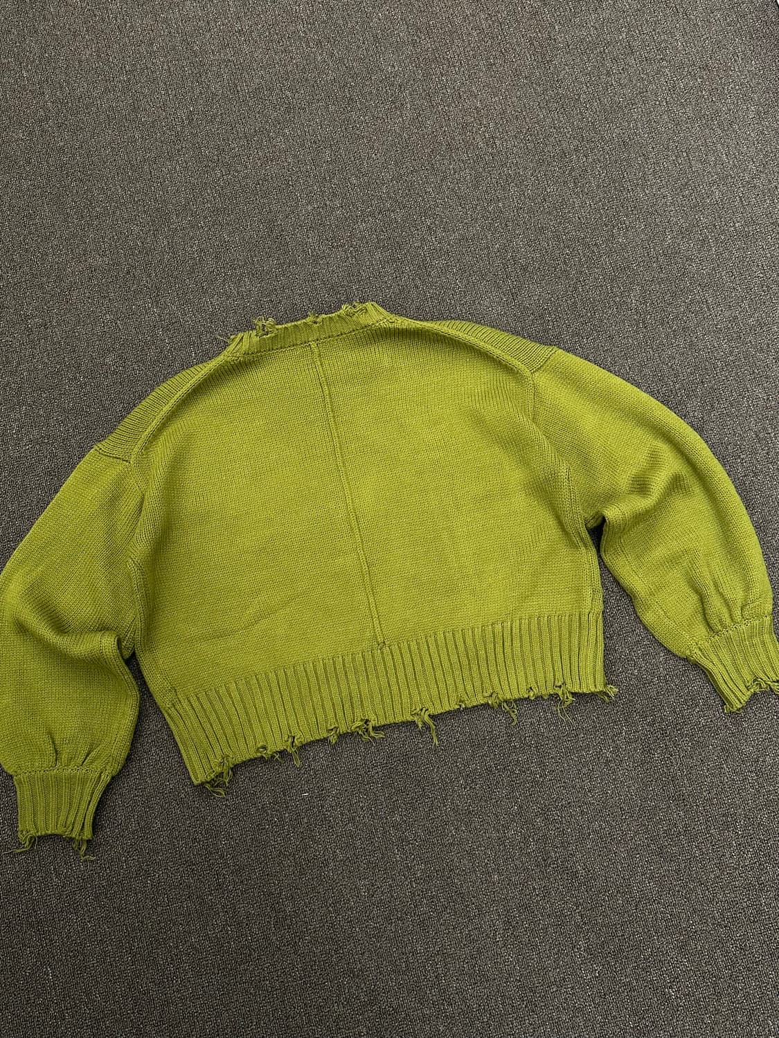 OS)RETRO GIRL 빈티지 데미지 크롭 스웨터 상품이미지6