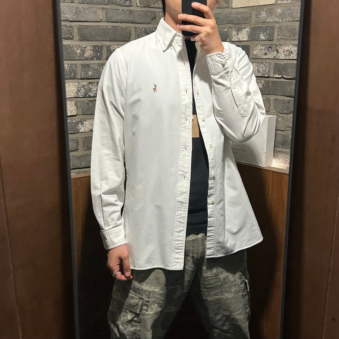 M) 폴로 랄프로렌 클래식핏 화이트 옥스포드 셔츠 T92 상품이미지9