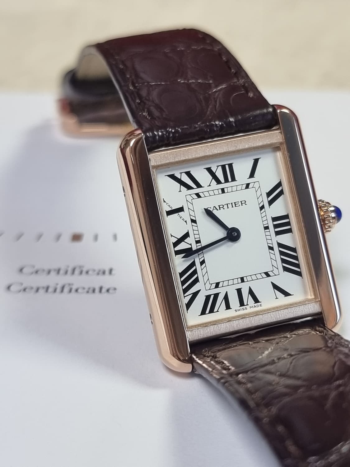 [신세계 강남점 보증서] 까르띠에 탱크솔로 18K 로즈골드 SM 남여공용 상품이미지1