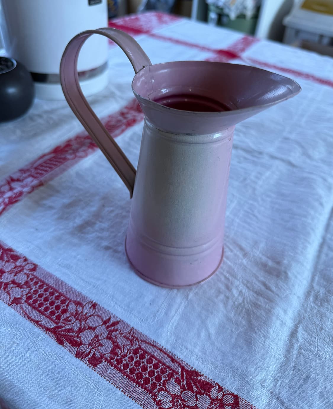 프랑스 빈티지 철제 주전자 / 화병 (핑크 컬러) 상품이미지2
