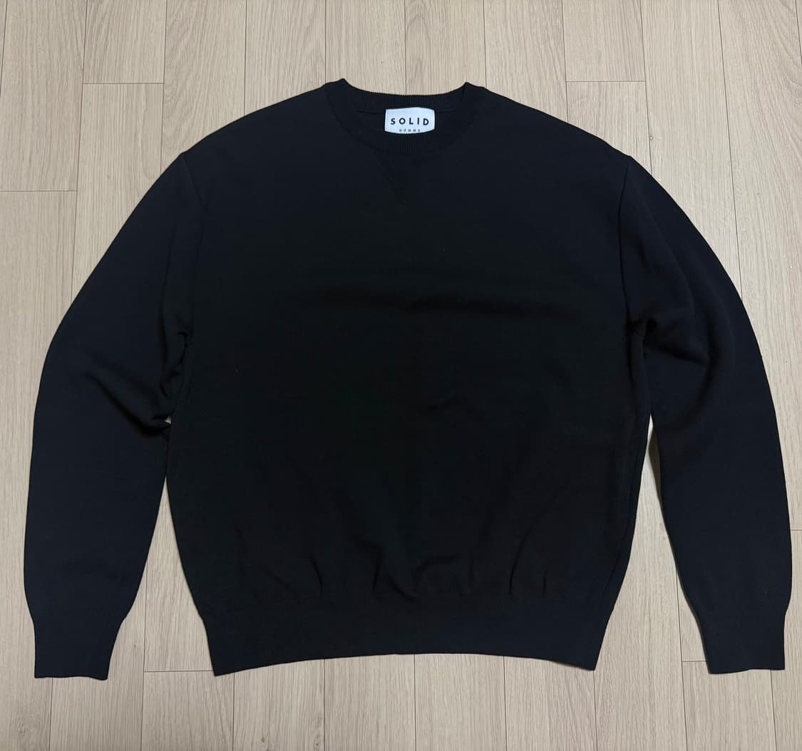 솔리드옴므(Solid Homme) 맨투맨 니트 46 블랙 상품이미지2