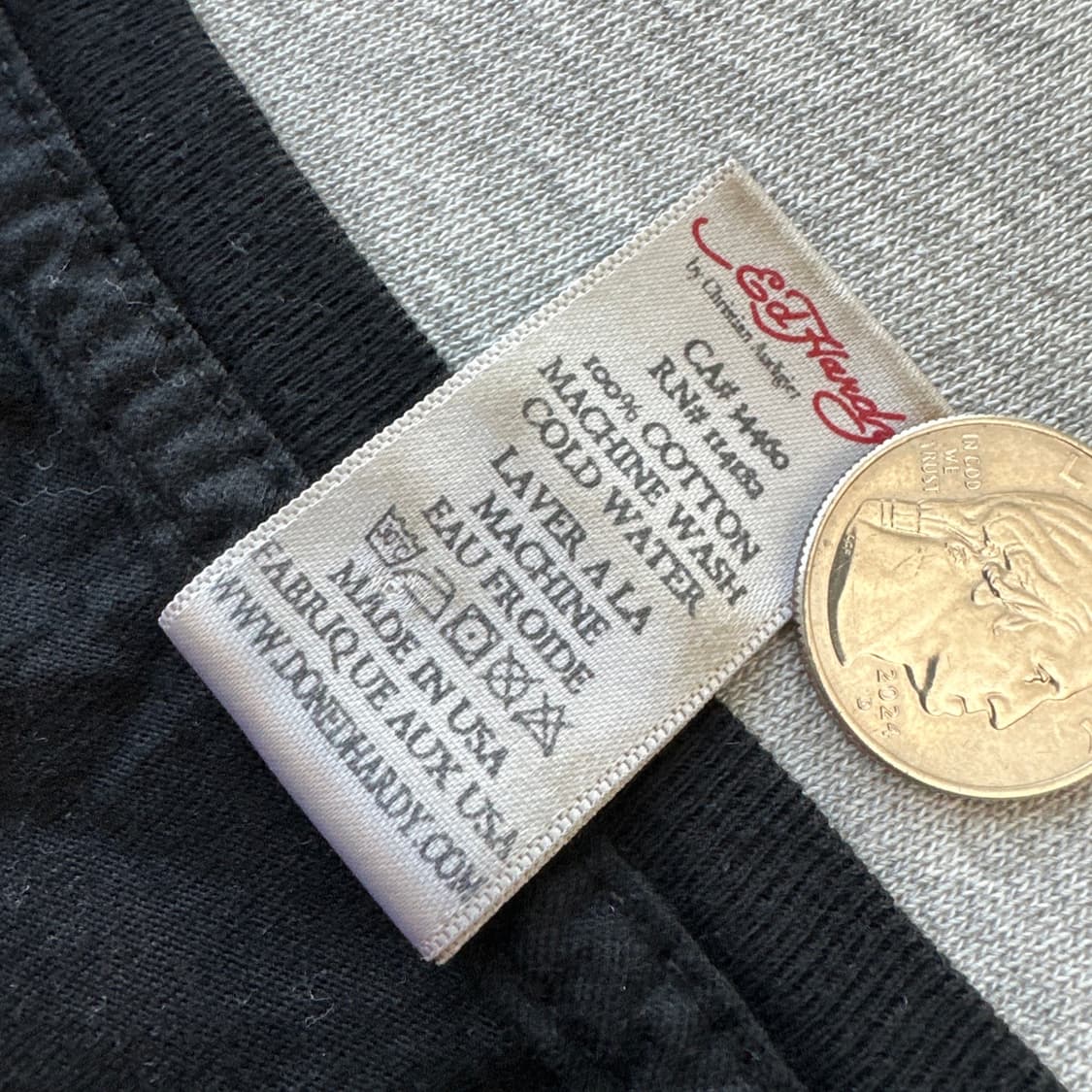 [L] Ed Hardy 에드 하디 올 큐빅 데빌 핀업걸 빈티지 반팔 상품이미지5