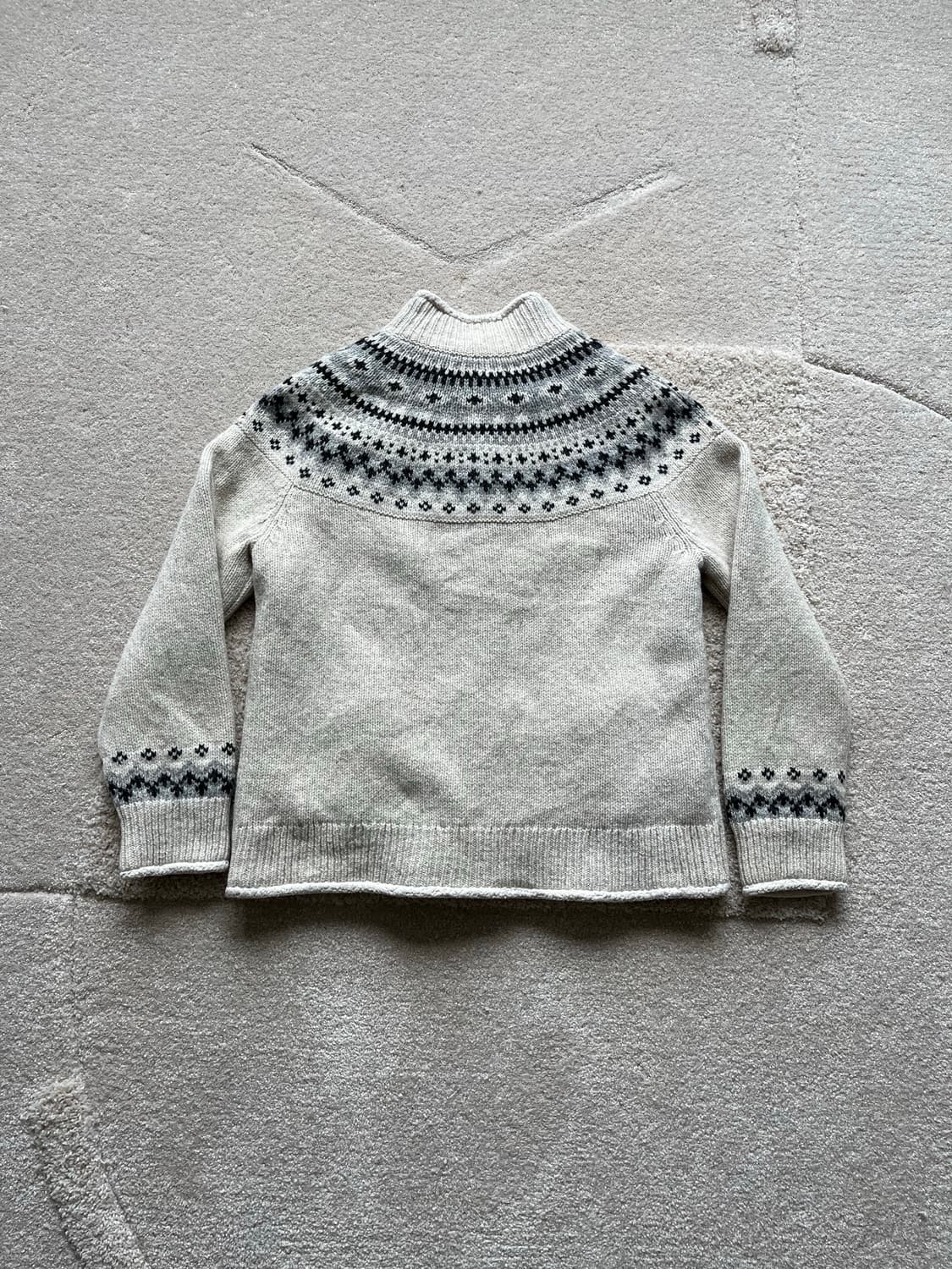 엘엘빈 노르딕 패턴 램스울 니트 집업 (100-103) 상품이미지9