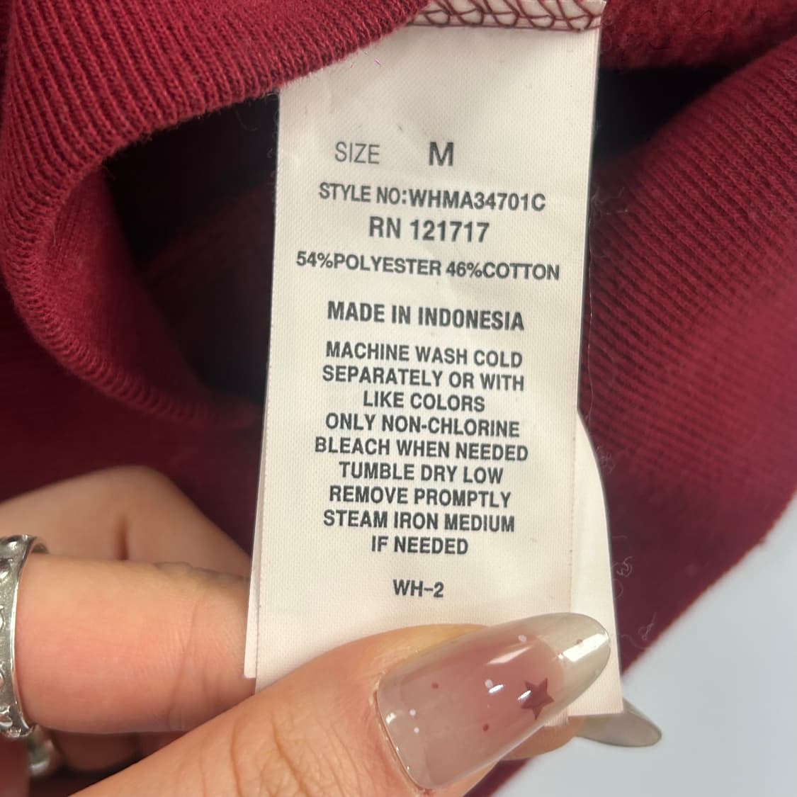 Who A U 후아유 스펠아웃로고 버건디 후드집업 상품이미지6