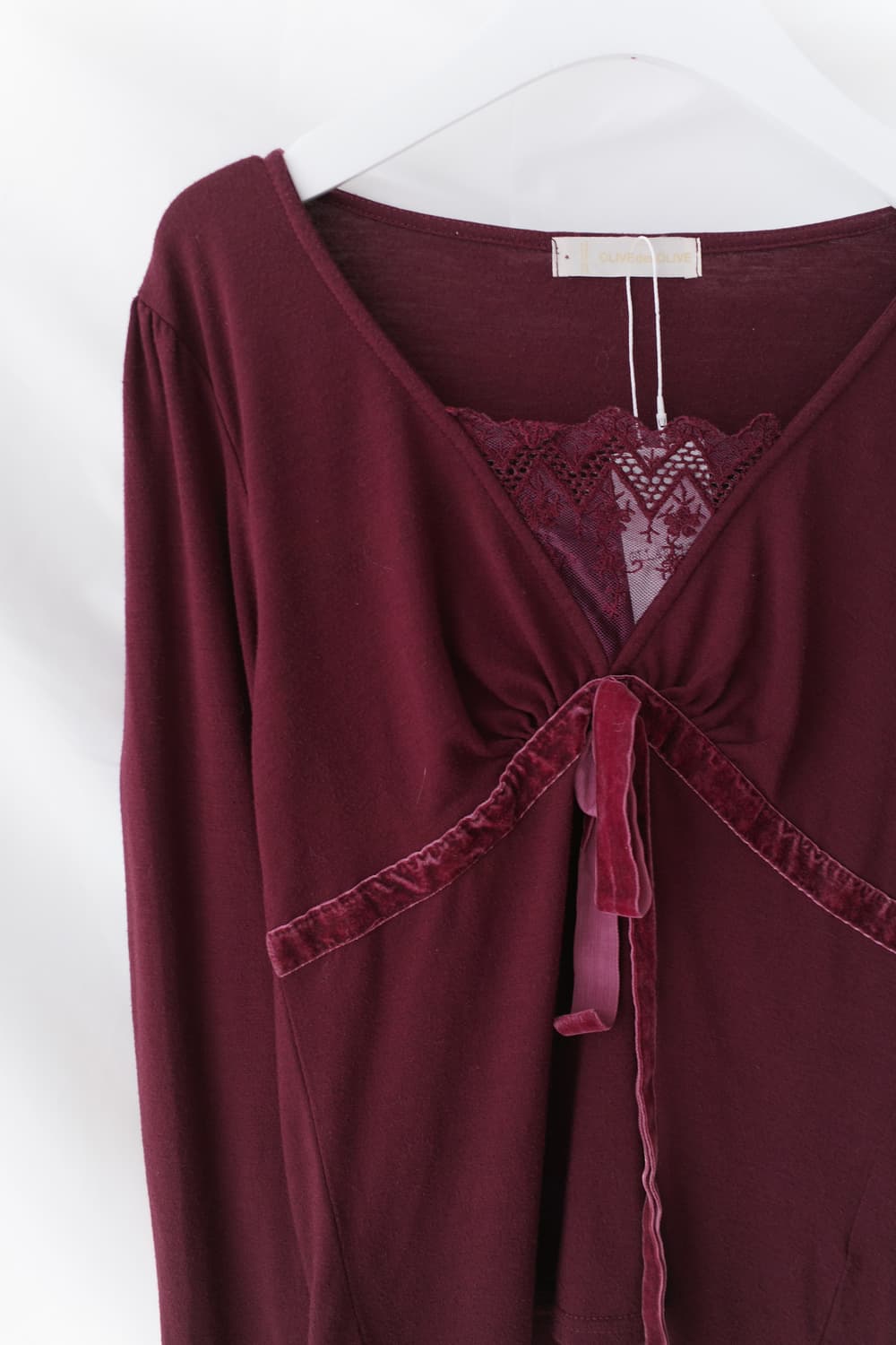 ribbon lace long sleeve 상품이미지2